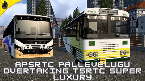 APSRTC Pallevelugu Overtaking TSRTC Super Luxury | ETS2 | Mario Map