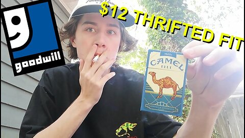 Smoking a Camel Blue Cigarette + $12 Thrifted Fit