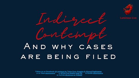 Indirect Contempt?