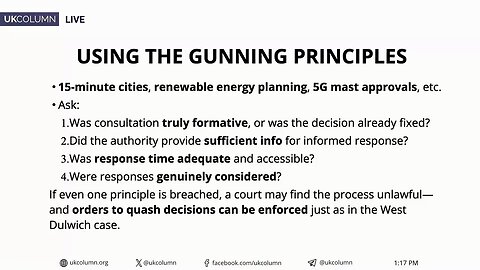 Good News: Gunning Principles Help Defeat Unlawful LTN Plan | UK Column News