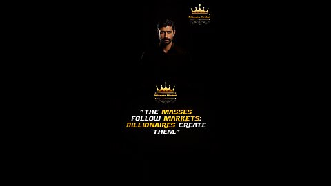 "The masses follow markets; billionaires create them." 👑 #BillionaireMindset. #Success 🚀