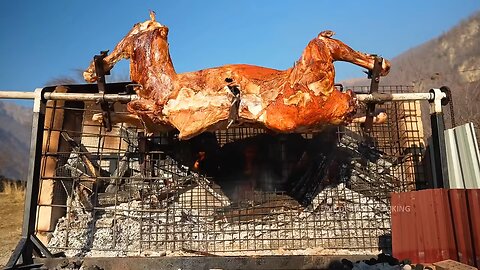 "Fish Catch & Whole Cow Roast | Extreme Cooking in the Wild"