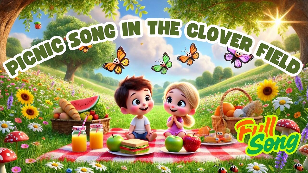 Picnic Song in the Clover Field 🌼 | Fun Outdoor Nursery Rhyme for Kids