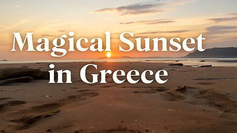 Relaxing Sunset on a Serene Corfu Beach | Soothing Nature Sounds for Peaceful Moments