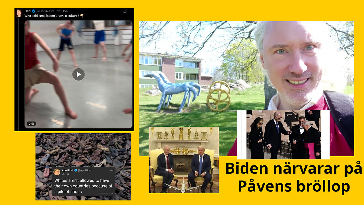 Mat. DMSO botade Wolf. Anti-elbils-propaganda. Community notes. Trump arbetar mer än sörjer Påven