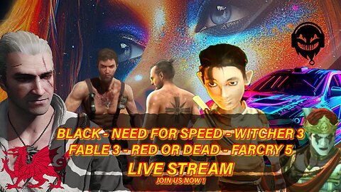 BLACK | NEED FOR SPEED UNDERGROUND | WITCHER 3 | FABLE - RETROSHEEP MUSIC & GAMING LIVE ! WALES UK