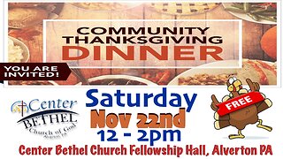 2025 FREE Community CBCOG Thanksgiving Dinner Promo
