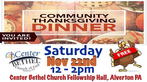 2025 FREE Community CBCOG Thanksgiving Dinner Promo