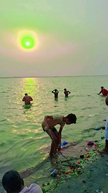 ganga ghat Jai ganga Maiya #Rishabh