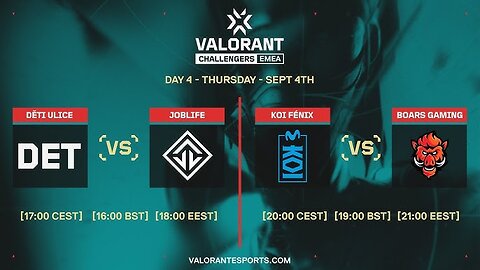 DET vs. JL | VALORANT Challengers EMEA Stage 3 | Group Stage Day 4