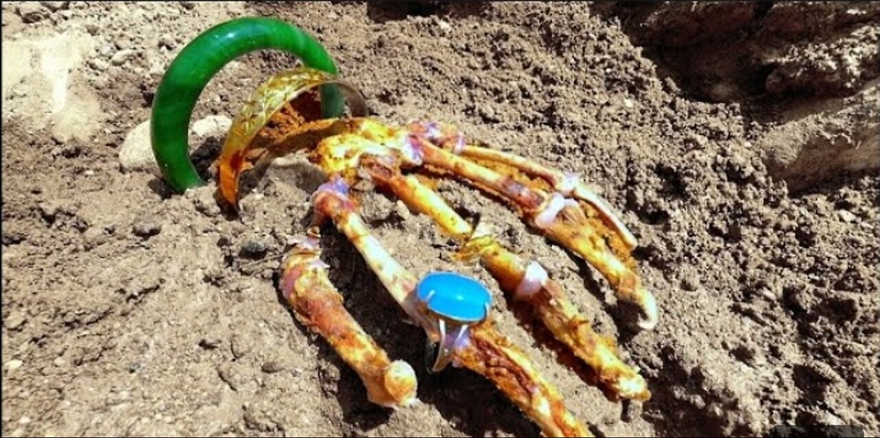 Extreme Drought , The Ancient Take Dried Up. There Is Treasure Hidden At The Bottom Of The Lake