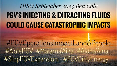 PGV's Injecting & Extracting Fluids Could Cause Catastrophic Impacts