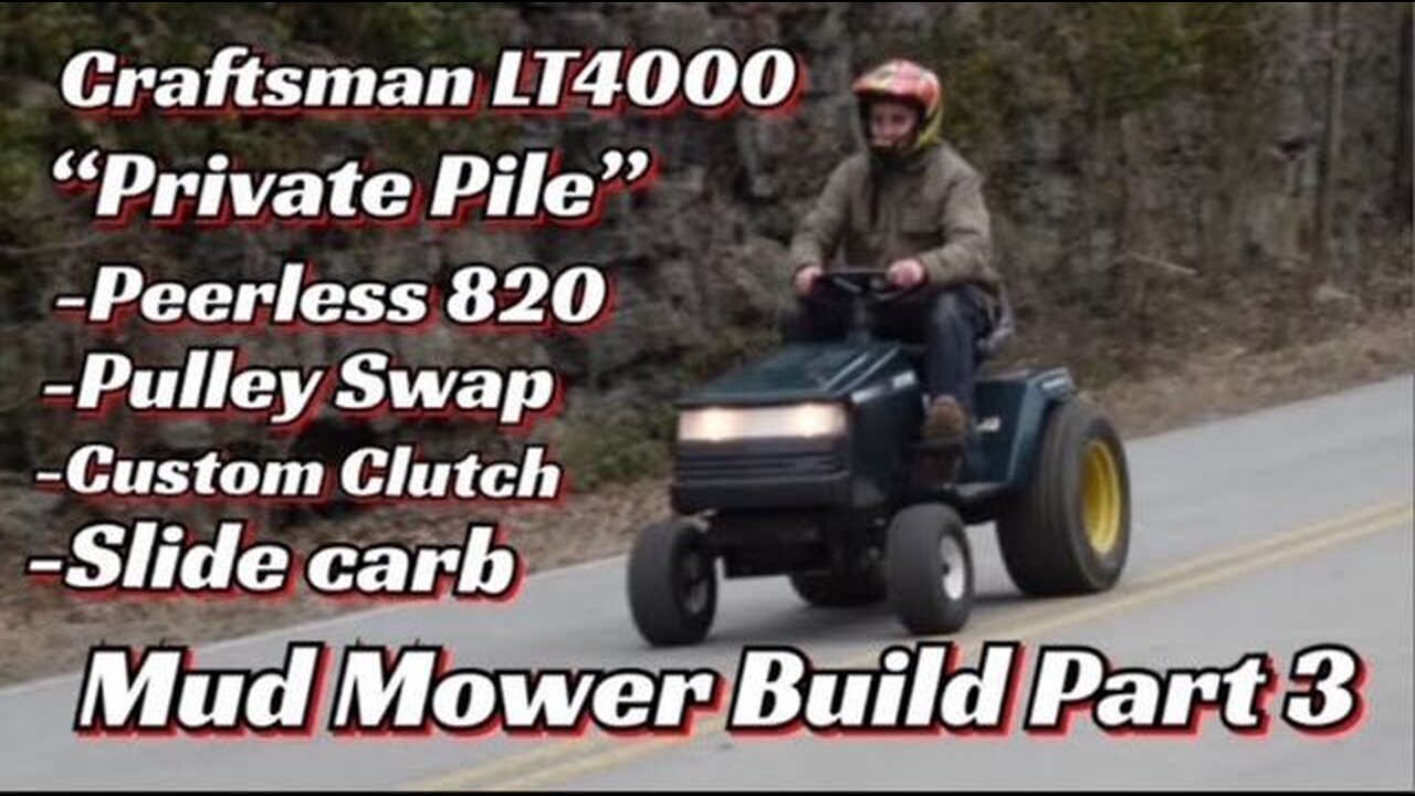 Mud Mower Build! Craftsman LT4000 "Private Pile" Peerless 820/ Pulley Swap & 30mm Slide Carburetor!