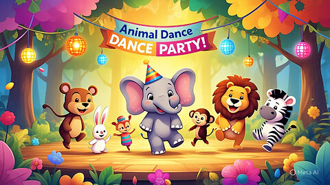 Animal Dance Party | Fun Nursery Rhyme for Kids #animationforkids #babysongs #earlylearning #rhymes