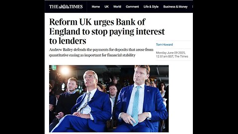 Farage: stop paying £35bn interest on £700bn private BoE bonds Steve Hall UK vs the money markets