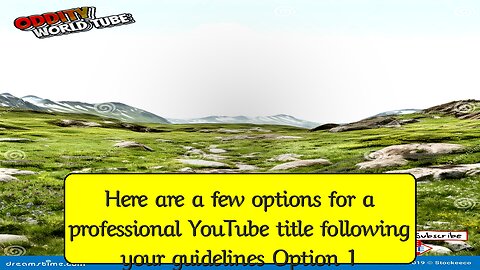 Here are a few options for a professional YouTube title, following your guidelines:**Option 1...