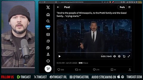 Jimmy Kimmel STARTS CRYING On TV Over ICE Operations | Tim Pool
