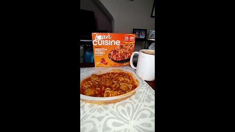 Eating Lean Cuisine Signature Spaghetti With Meatballs, Dbn, MI, 12/10/25