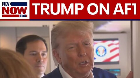 President Trump speaks to reporters on Air Force One ahead of NATO summit | LiveNOW from FOX