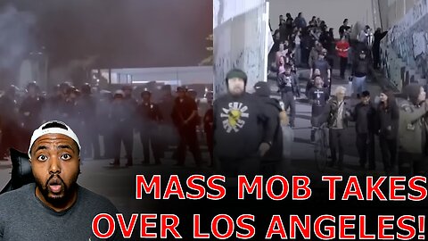 MASS MOB TAKES OVER Downtown LA As City PANICS Over BUDGET Crisis Causing Police SHORTAGE!