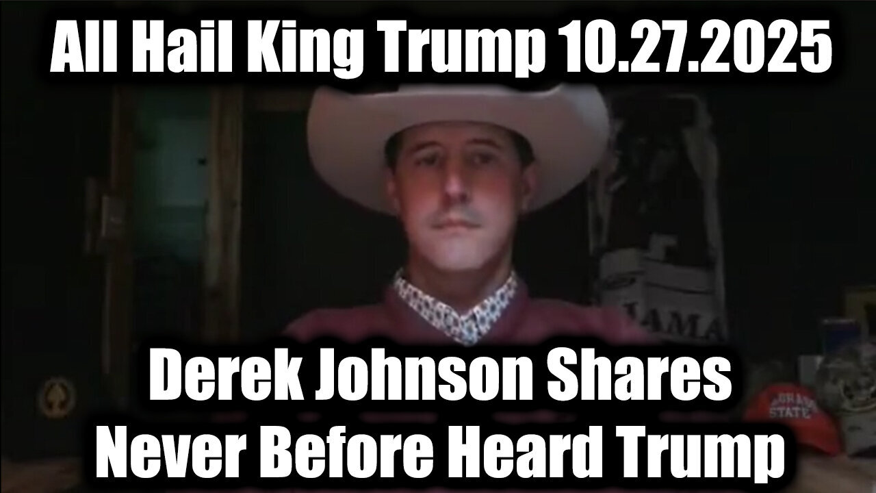 Derek.John.Never Before Heard Trump. 10.27.25