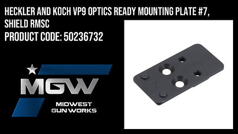 Heckler and Koch VP9 Optics Ready Mounting Plate #7, Shield RMSc - 50236732