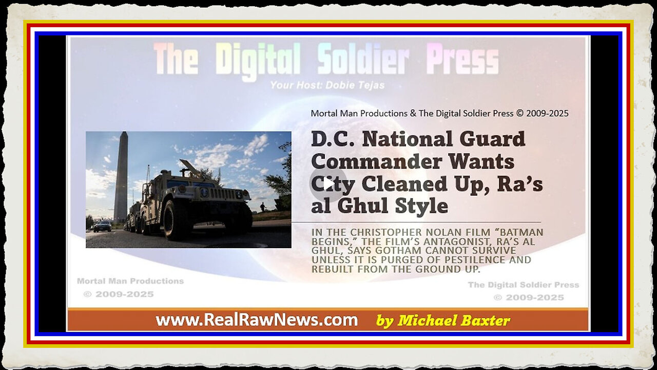 D.C. National Guard Commander Wants City Cleaned Up, Ras Al TGhul Style