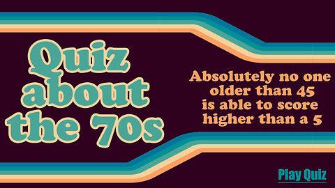 Quiz About The Seventies