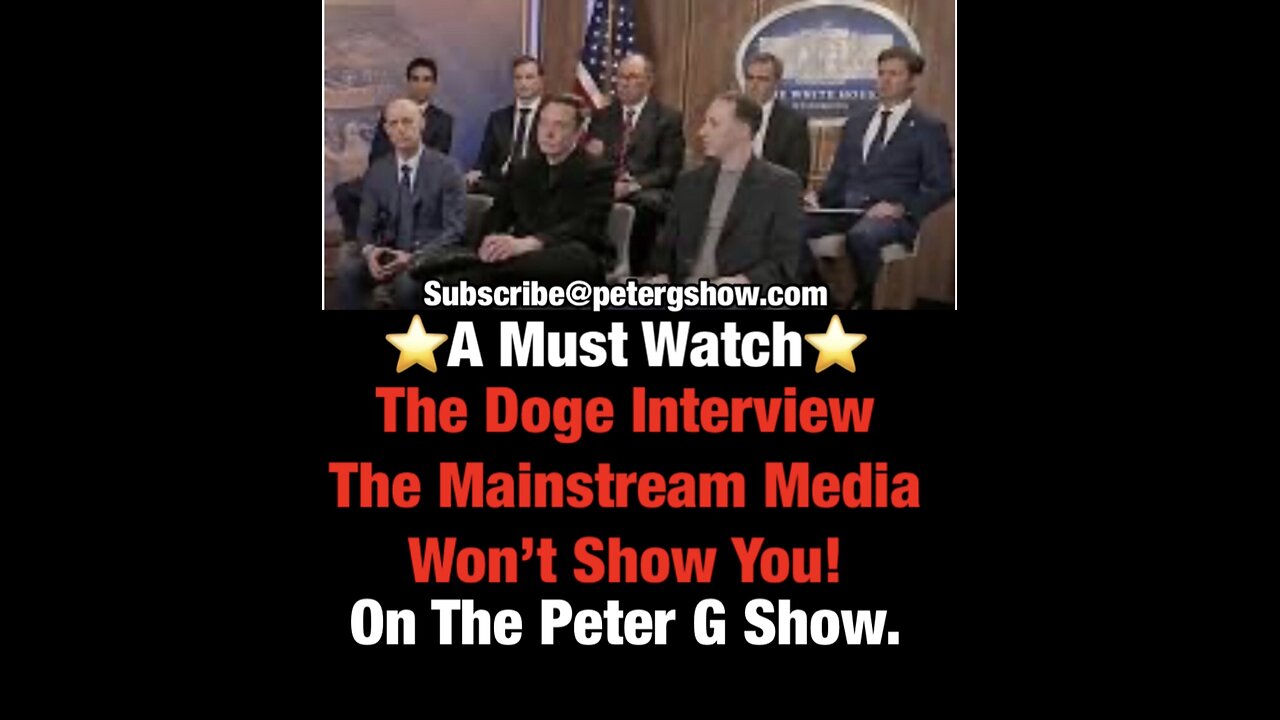 Doge, What The left Doesn't Want You To Know! On The Peter G Show. April 2, 2025. Show #291