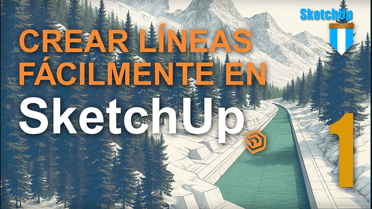 Crear líneas de manera sencilla en #SketchUp