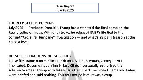 WAR REPORT - JULY 28 2025 - THE DEEP STATE IS BURNING