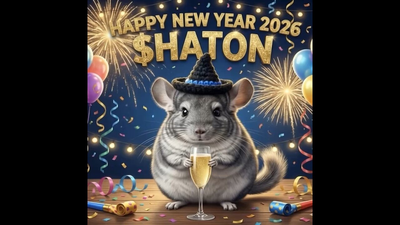 Happy New Year 2026 from $HATON Chinchilla meme