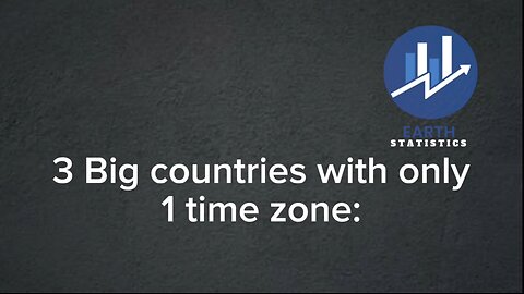 3 Big countries with only 1 time zone