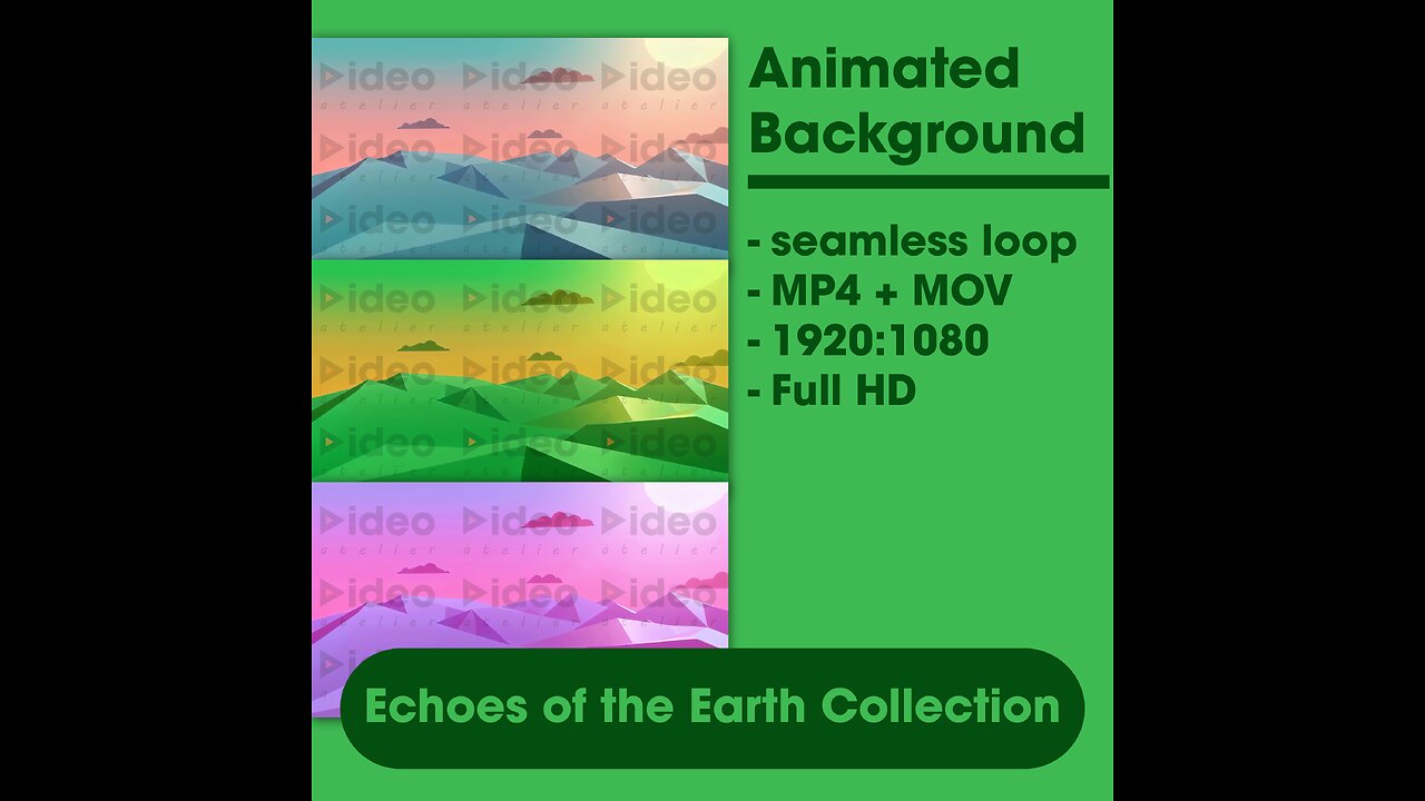 🧑‍🎤Triad of Neon Horizons Bundle • Zoom Teams Streamer Background Club Office FHD Seamless Modern