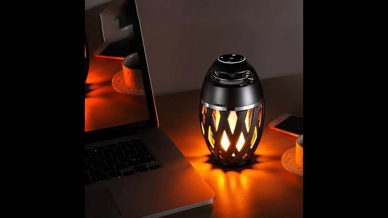 Rechargeable LED Flame Lamp Bluetooth Speaker, Best Gift for New Year, Valentine's Day, Wedding More