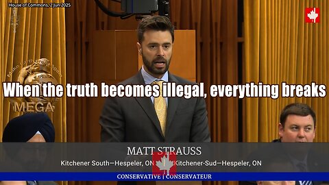 When the truth becomes illegal, everything breaks Powerful maiden speech by Tory MP Matt Strauss