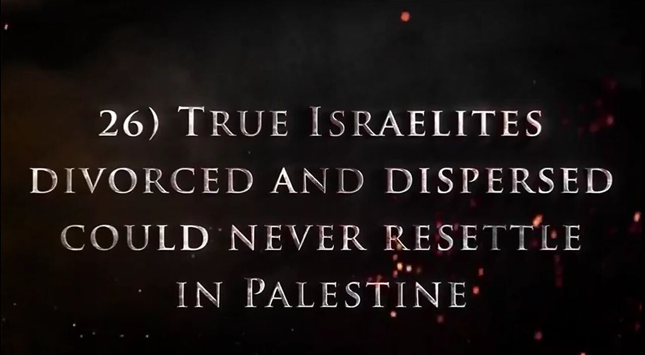 Why did God say the Israelites could never resettle Palestine