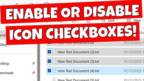 How To Enable Or Disable Windows Item Selection Check Boxes On Icons
