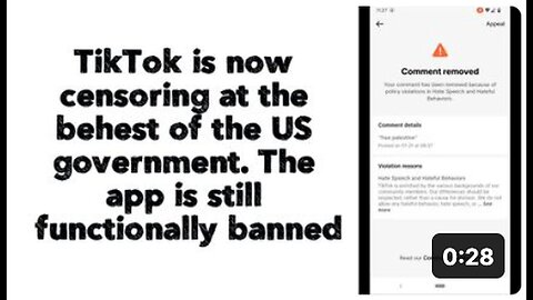 "US Government Influences TikTok Censorship; Yet App Remains Effectively Banned"