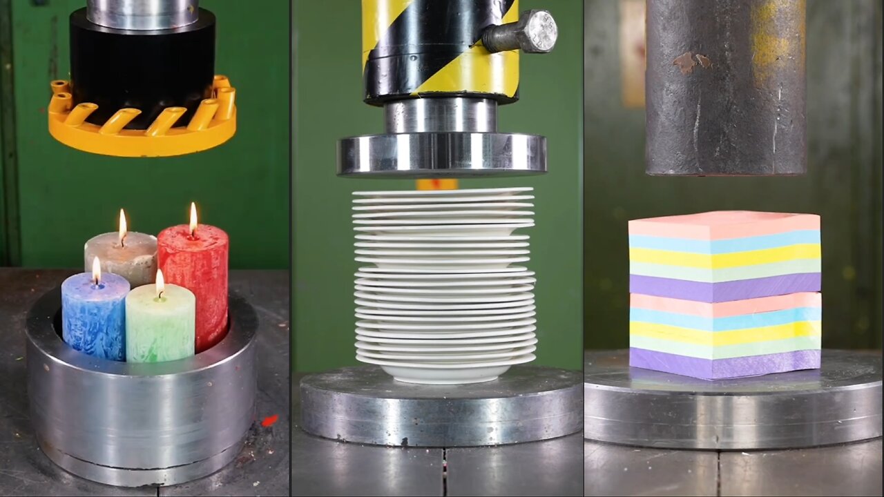 #Hydraulic_Piston_vs_Plates_and_Wax_ASMR