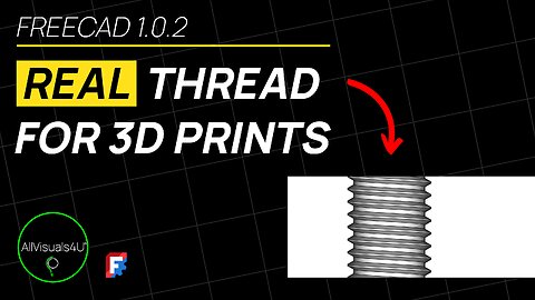 ⏱ TIMELAPSE 🔩 THREADS For 3D Printing - FreeCAD Hole Tutorial - FreeCAD Thread - FreeCAD Projects