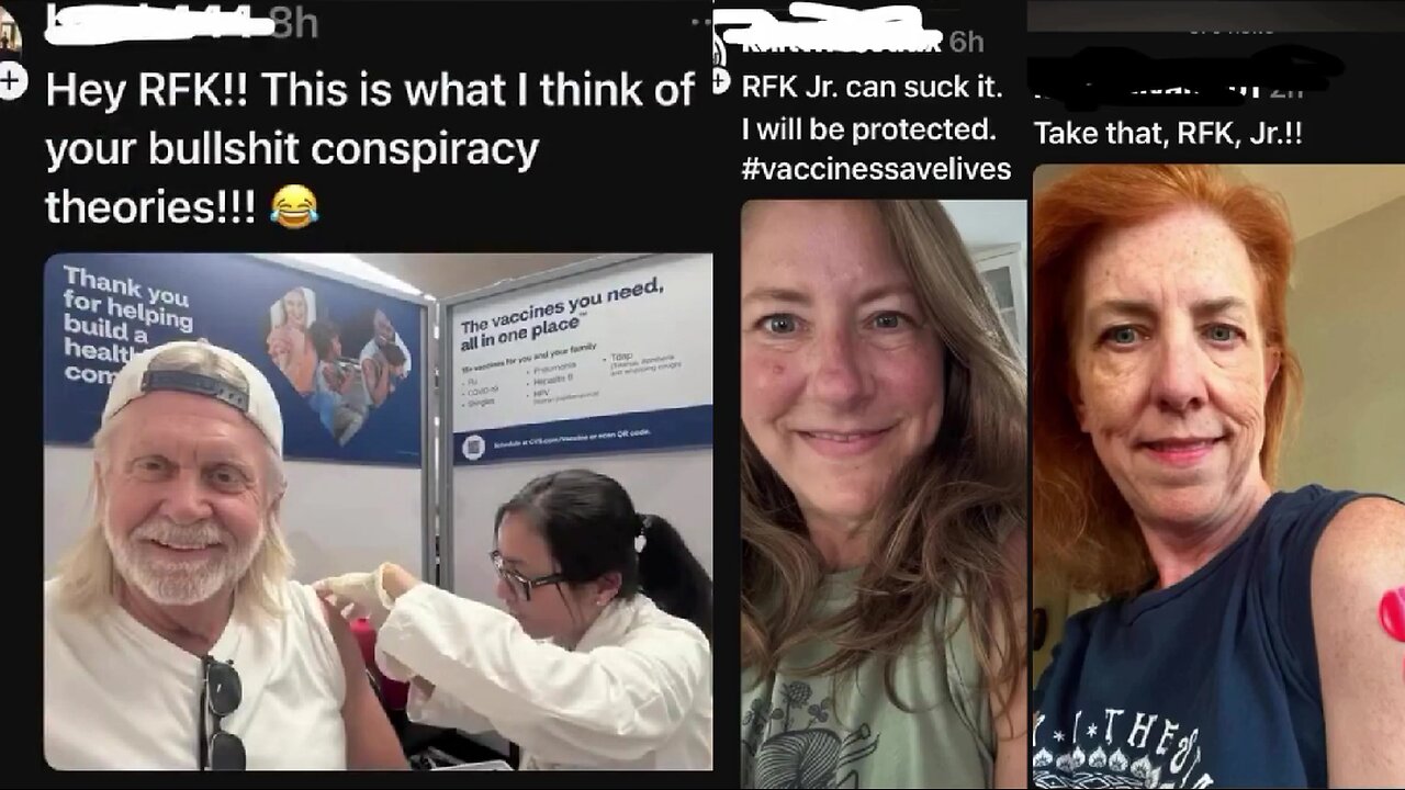 These libtards got vaccinated again to show RFK JR. who's boss!