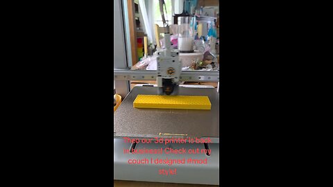 Theo our 3d printer he is back on track! Check out my mod Barbie couch I designed! Go THEO!