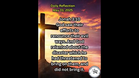 Daily Reflection May 01, 2025 #faith #bible #reflection