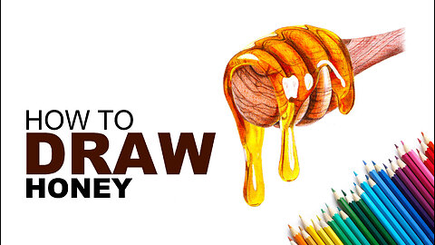 How To Draw Honey Using Cheap Colour Pencils.
