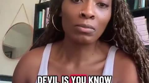 Black woman says that white people and their “white supremacy”, is actually the devil.