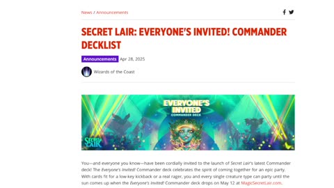 New commander deck list everyones invited