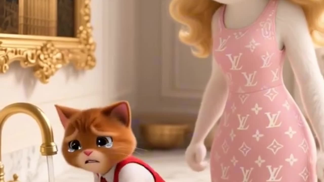 😱Why does the stepmother treat the kitten this way?#fyp #aicat #aicats #kitten #cat