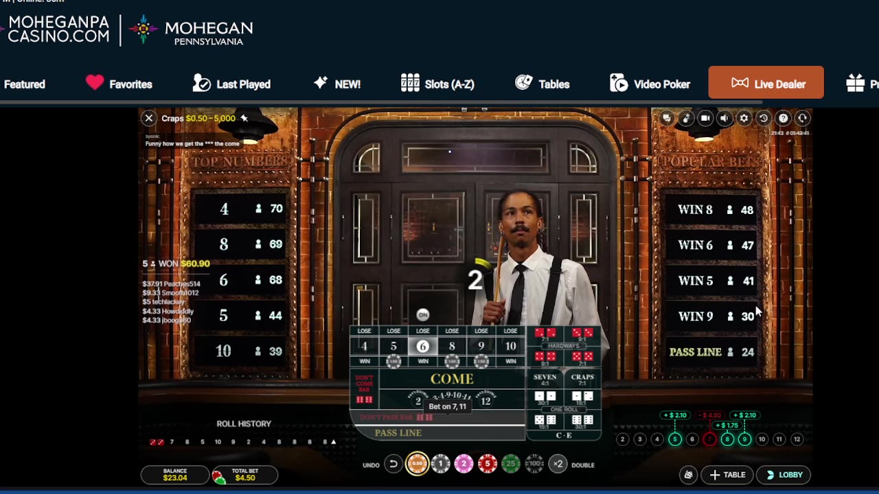 LET'S PRINT MON$Y PLAYING ONLINE CRAPS 7-28-25