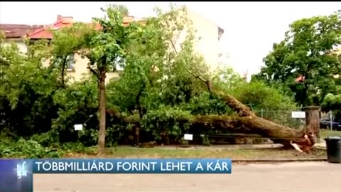 Hatalmas vihar Magyarországon 2015 07 08 - RTL híradó